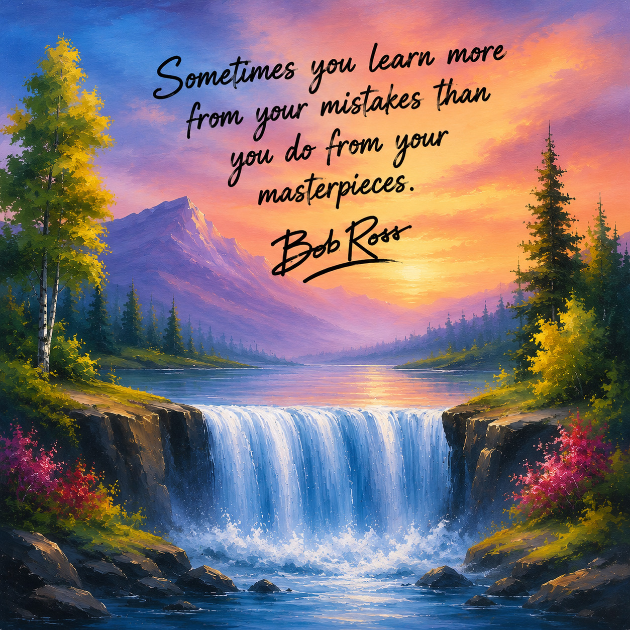 Mistakes can Teach more than Masterpieces — Bob Ross